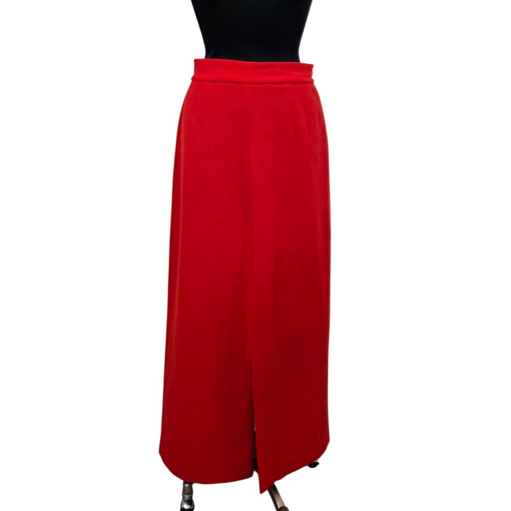 Act III 1970's Vintage‎ Red Orange Retro Maxi A-line Skirt Act 3 Waist 26"